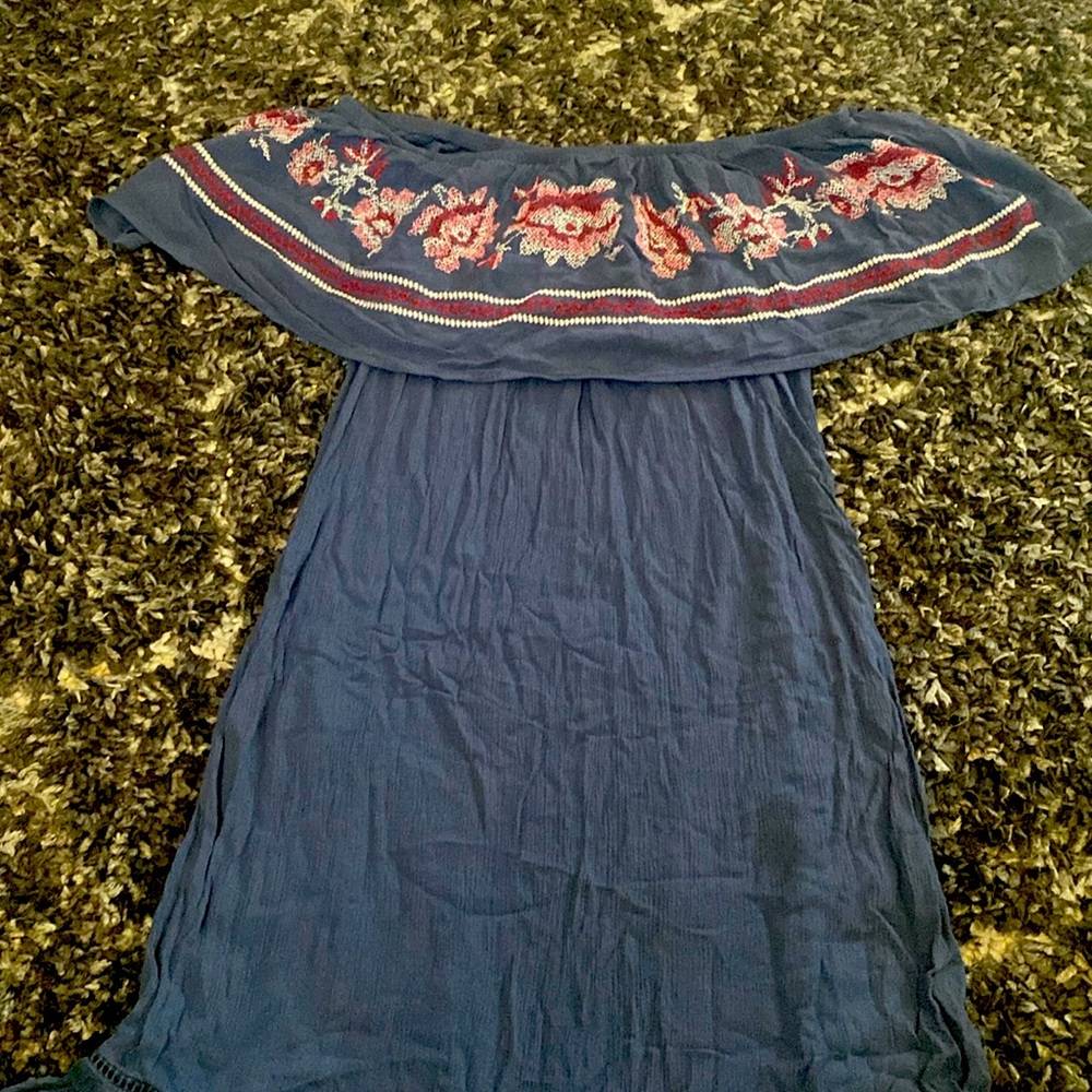 Off the shoulder semi fitted dress